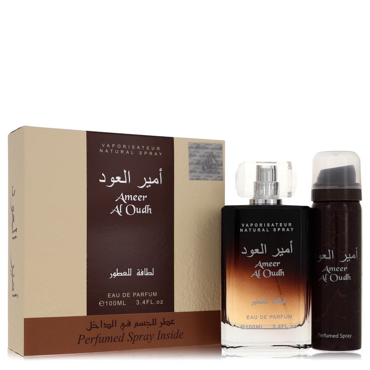 Col. Masculino Ameer Al Oudh Lattafa 100 ml Eau De Parfum + 50 ml Perfumed