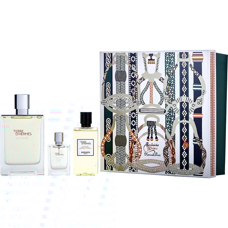Perfume Unisex Hermes Terre D'Hermes Eau Givree De Parfum Spray Recarregável 100 Ml&Gel Banho 80 12 Mini