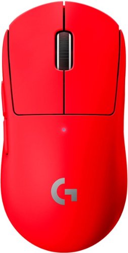 Logitech - PRO X SUPERLIGHT Lightweight Wireless Optical Gaming Mouse with HERO 25K Sensor - Red