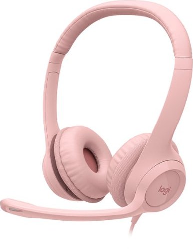 Logitech - H390 Wired USB On-Ear Stereo Headphones - Rose