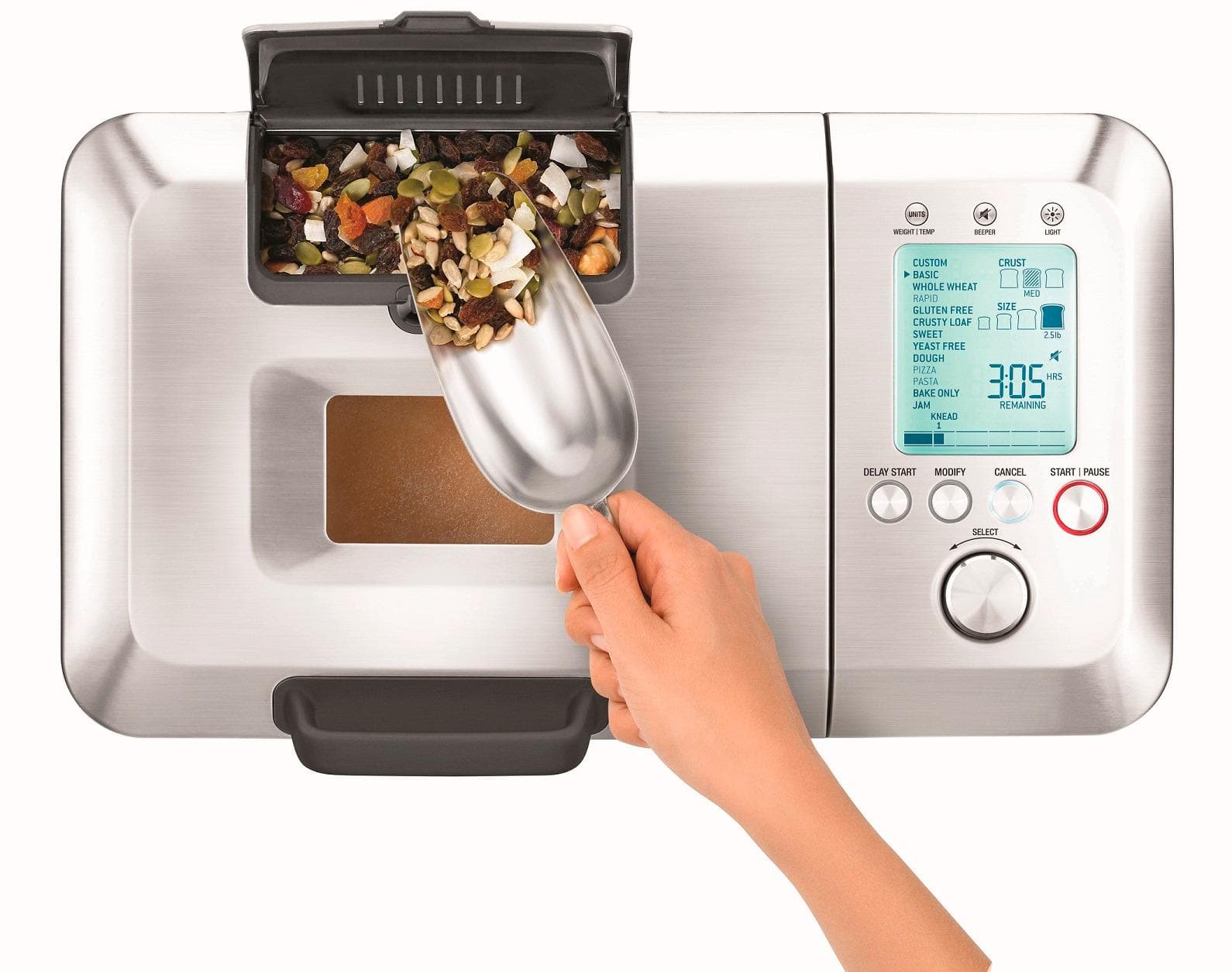 Breville - Máquina de fazer pão personalizada - Aço inoxidável-BBM800XL