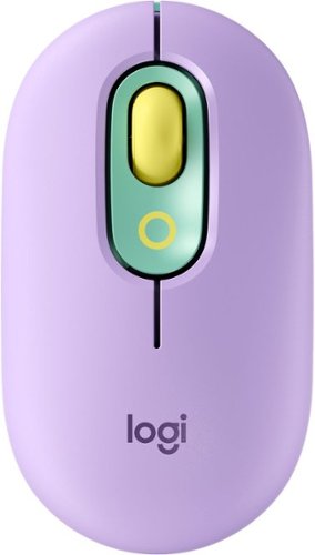 Logitech - POP Mouse Bluetooth Optical Ambidextrous Mouse with Customizable Emojis - Daydream Purple (Mint)