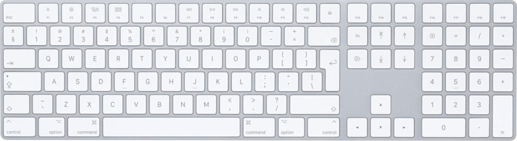 Apple - Magic Keyboard Com Numeric Keypad - Prata /Branco