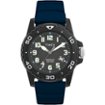 Timex - Relógio masculino Main Street 42 mm - Pulseira azul com mostrador preto e caixa preta - Azul-TW5M611009J