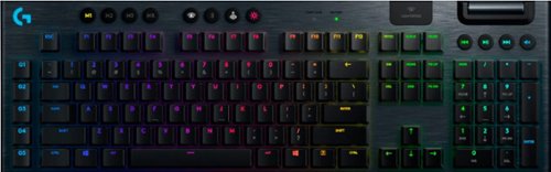 Logitech - G915 LIGHTSPEED Full-size Wireless Mechanical GL Clicky Switch Gaming Keyboard with RGB Backlighting - Black