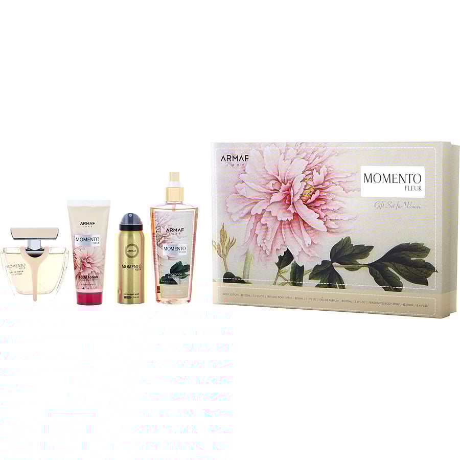 Perfume Feminino Armaf Momento Fleur EDP 100 Ml&Loção Corporal Spray 50 Ml& Fragrance 250