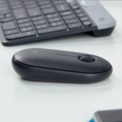 Logitech - Pebble M350 Wireless Optical Ambidextrous Mouse with Silent Click - Graphite