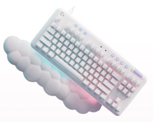 Logitech - G713 Aurora Collection TKL Wired Mechanical Clicky Switch Gaming Keyboard for PC/Mac with Palm Rest Included - White Mist