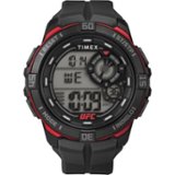 Timex - Relógio masculino UFC Rush 52 mm - pulseira preta com mostrador digital, caixa preta - preto-TW5M59100JT