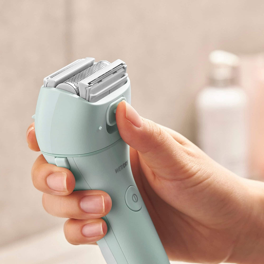 Panasonic - Barbeador e aparador elétrico recarregável úmido / seco CloseCurves ES-WL60-G para mulheres - Mint-ES-WL60-G